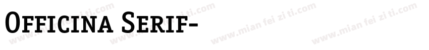 Officina Serif字体转换